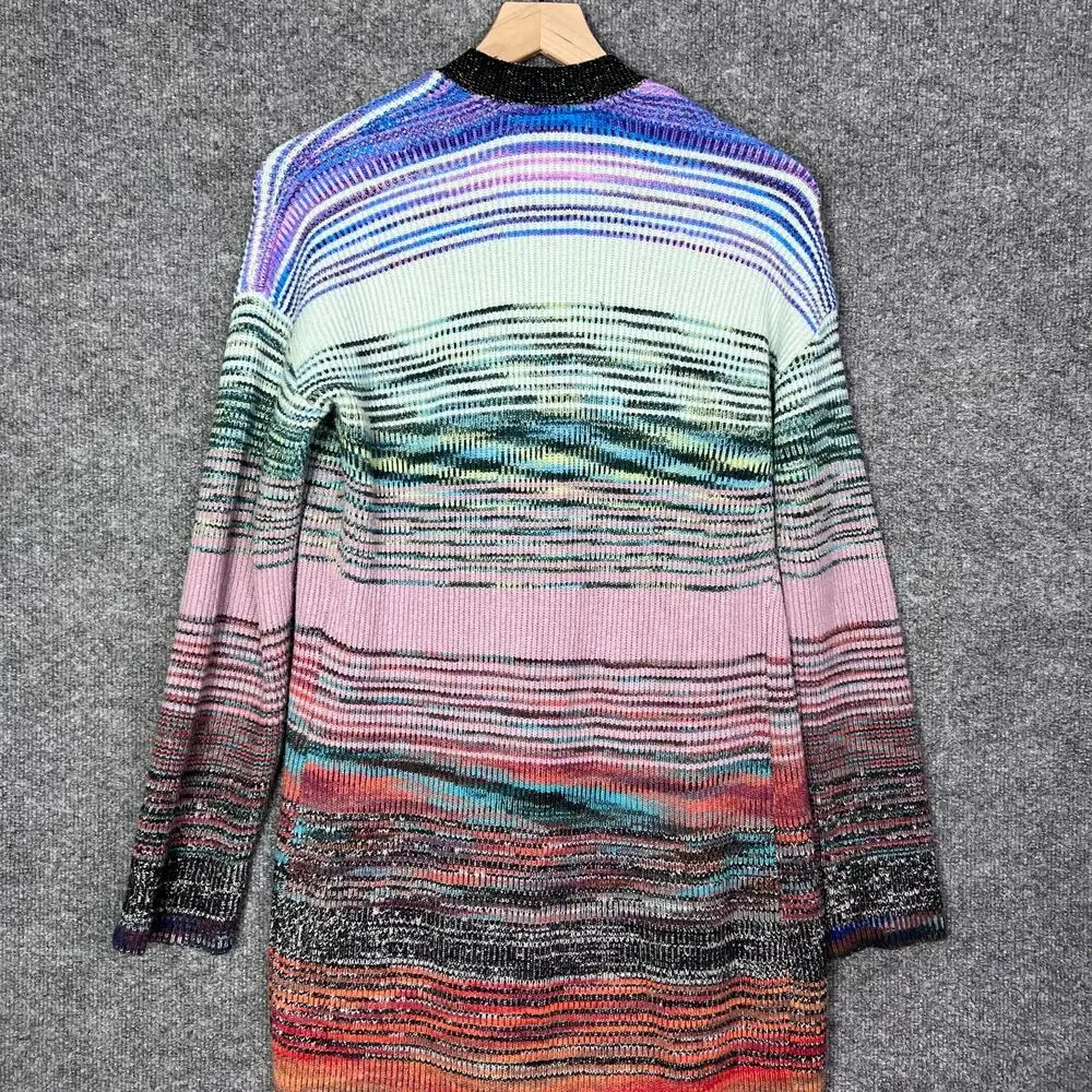 Anthropologie Space-Dyed Longline Cardigan Multi color Size XS/S - Picture 5 of 10